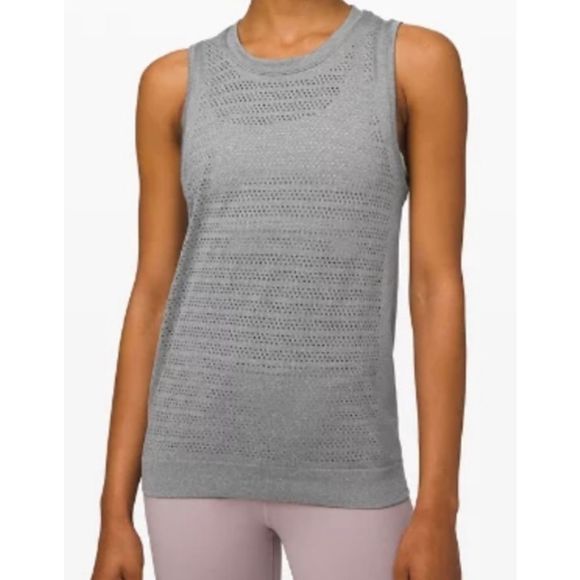 lululemon athletica Tops - Lululemon Breeze By Muscle Tank Size 8 Gray